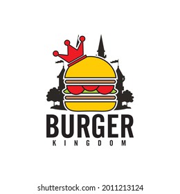 burger kingdom logo vector illustration - best for your mascot brand