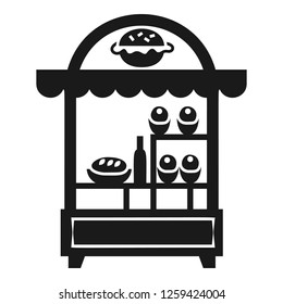 Burger kiosk icon. Simple illustration of burger kiosk vector icon for web design isolated on white background