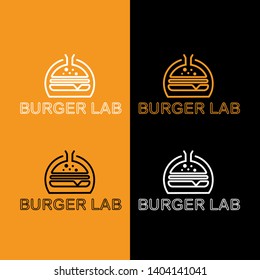 Burger Lab Logo Burger Lab Combination Stock Vector (Royalty Free ...