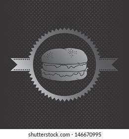 burger label metal theme