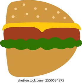 Burger-Buchstabe Alphabet Vektor D