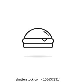 Burger line art icon. Vector