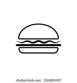 burger, line icon