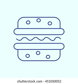 Burger Line icon. Eps-10.
