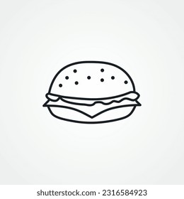 Burger line icon. hamburger line icon
