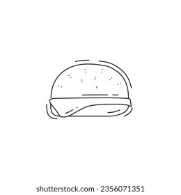 Burger line icon. hamburger thin line icon. cheeseburger icon