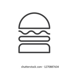 burger line icon illustration vector,burger line icon illustration design