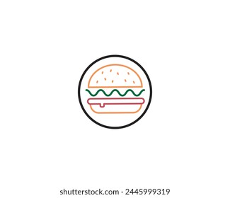 Burger LIne Icon Vektorgrafik Design