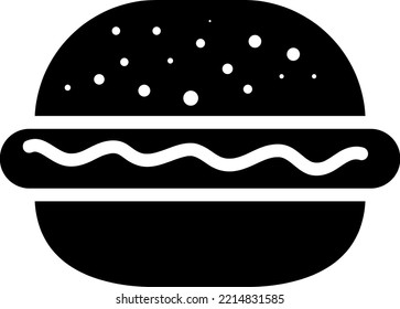 Burger line icon, vector outline logo isolated on white background 