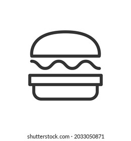 Burger line icon. Web symbol for web and apps. Sign design in outline style. Burger stroke object.