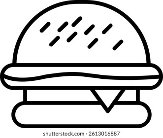 Burger Line Vector Icon Design
