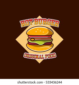 Burger Logo Badge