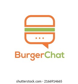 Burger Logo With Chat Icon- Burger Chat