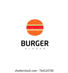 Burger Logo Design For bar And Cafe