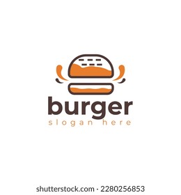 burger logo design , fast food restaurants, cafes, hamburgers,s and burgers, burger logo design vector template, Fast food logo, badge flat modern minimal design illustration.