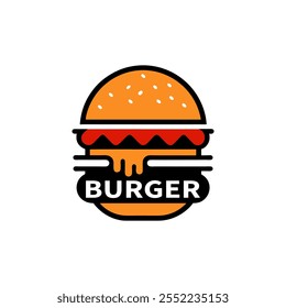 Burger logo design and icon vector