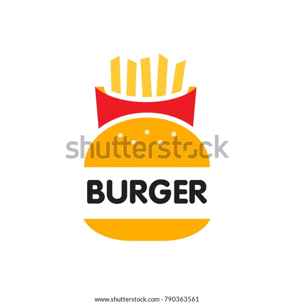 Burger logo design. Illustration. Isolate on white background.