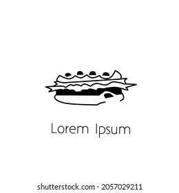 burger logo, burger design illustration with simple concept.