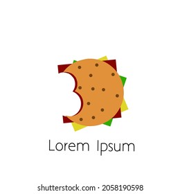 burger logo, burger design illustration with simple concept.