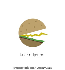 burger logo, burger design illustration with simple concept.