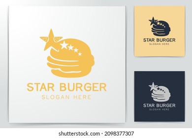 burger logo design inspiration vector illustration