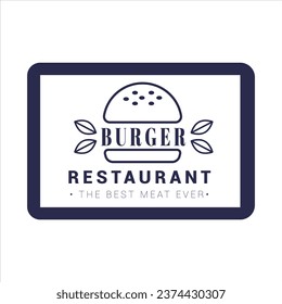 Burger logo design, Restaurant logo design