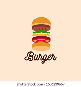 Burger Logo Design for Restaurant Symbol and Icon