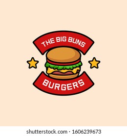 Burger Logo Design for Restaurant Symbol and Icon
