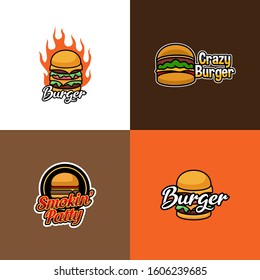 Burger Logo Design for Restaurant Symbol and Icon