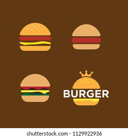 Burger logo design template