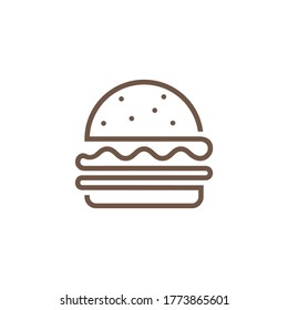 Designvorlage für Burger-Logo, Design für die Burger-Bäckerei, Vektorgrafik