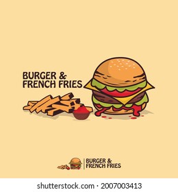 Burger Logo design template. Fast Food logo icon.