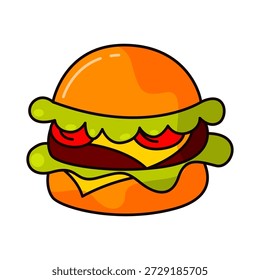 Plantilla de diseño de logotipo de hamburguesa. Plantilla de logotipo de comida rápida