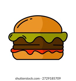 Designvorlage für Burger-Logo. Fast-Food-Logo-Vorlage