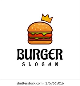 Burger Logo Design Vector, Fast Food, Restaurant And Cafe Symbol