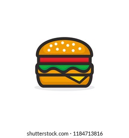 Burger logo design vector illustration