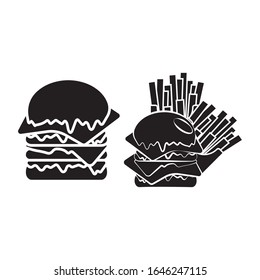 Burger logo design vector illustration 