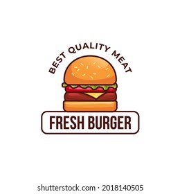 Burger logo design. Vector illustration 