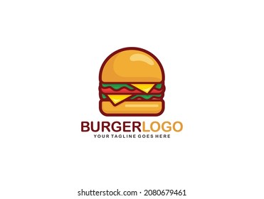 Ilustración vectorial del diseño del logotipo de Burger