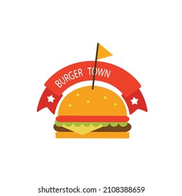 Burger logo design. Vector illustration 