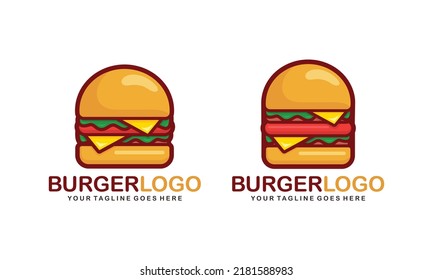 Burger logo design vector illustration