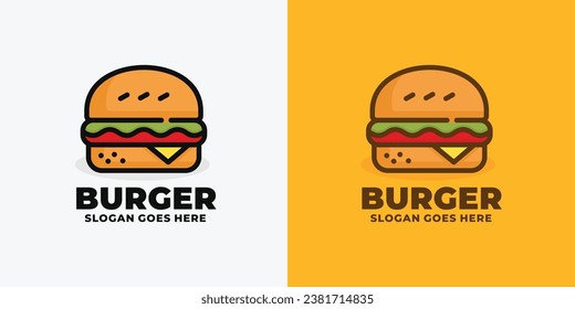 Ilustración vectorial del diseño del logotipo de Burger