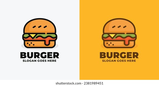 Burger logo design vector illustration