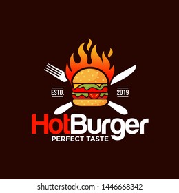Burger Logo Design Vector Template