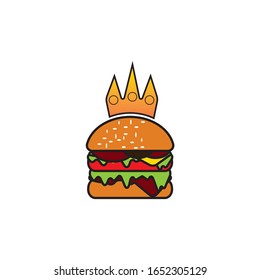 Burger logo design vector template 