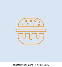 burger logo design vector template, Fast food logo, badge flat modern minimal design illustration.