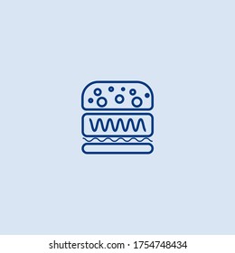 burger logo design vector template, Fast food logo, badge flat modern minimal design illustration.