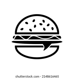 burger logo design vector template, Fast food logo, badge flat modern minimal design illustration