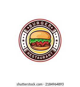 Burger logo design vector template. Fast Food Logo
