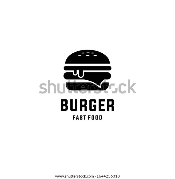 Burger Logo Design Vector Template Fast Stock Vector (Royalty Free ...